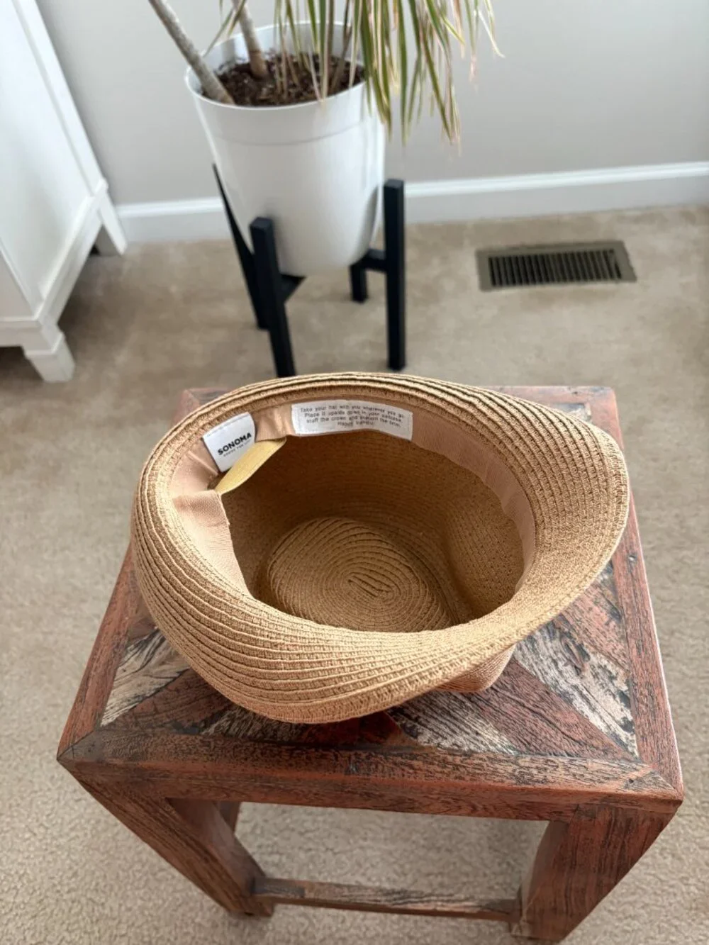 Sonoma Goods For Life Women's Natural (Tan) Packable Classic Fedora Size OS